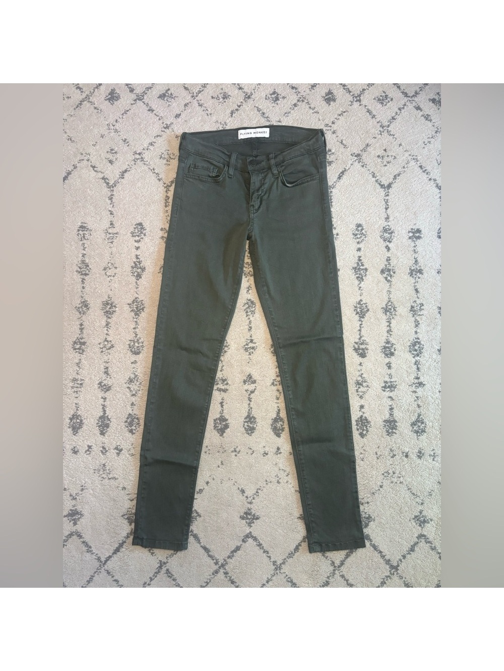 Flying Monkey Green Skinny Jeans Modern Fit